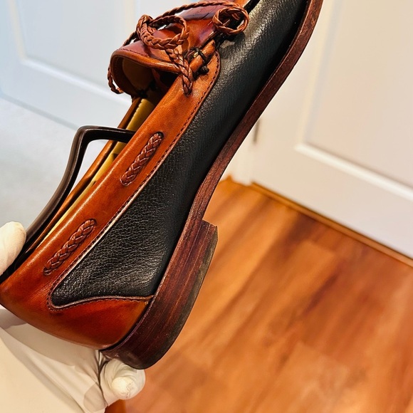 Allen Edmonds Brown and Black Leather Loafers - Picture 8 of 16